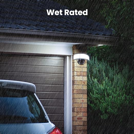 Feit Electric 10.5in Triple-Head Security Flood Light 5000 Lumens Adjustable White 2700K–6500K Microwave Motion Sensor Dusk-to-Dawn Photocell Lumen Select S10.5TFL/5CCT/MM/BZ