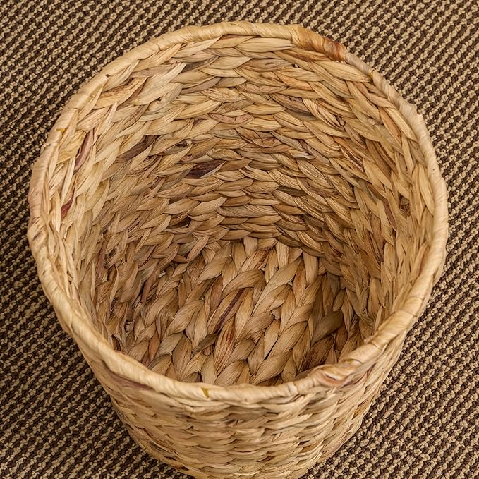 Water Hyacinth Woven Round 11 Storage and Planter Basket