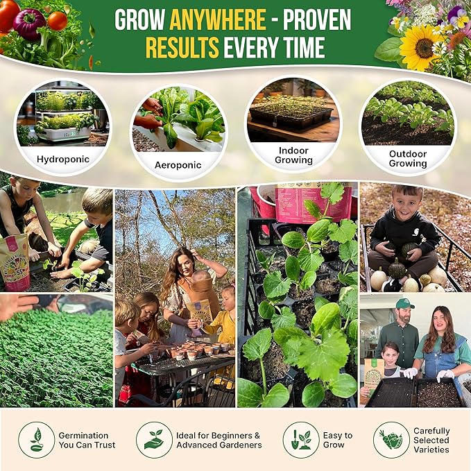 75 Medicinal &amp Tea Herb Seeds Variety Pack Garden Seed Starter Kit - Over 47380 Non-GMO Heirloom Seeds for Planting Herbs and Vegetables Seed Box with Gardening Supplies Gardening Gifts