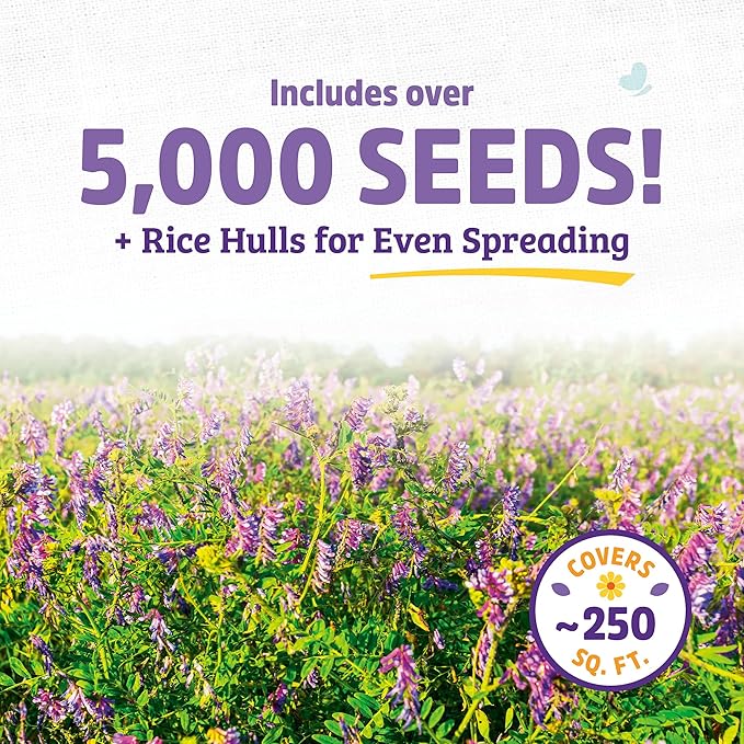 Back to The Roots 100% Organic Hairy Vetch Cover Crop Seeds Covers ~1000 sq. ft.