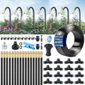 Dianrui 360° Curved Garden Automatic Irrigation System—50FT Drip Irrigation System for GardenLawn &amp Raisedbed &amp Greenhouse Watering Equipment Drip Irrigation Kit with Adjustable Copper Nozzl