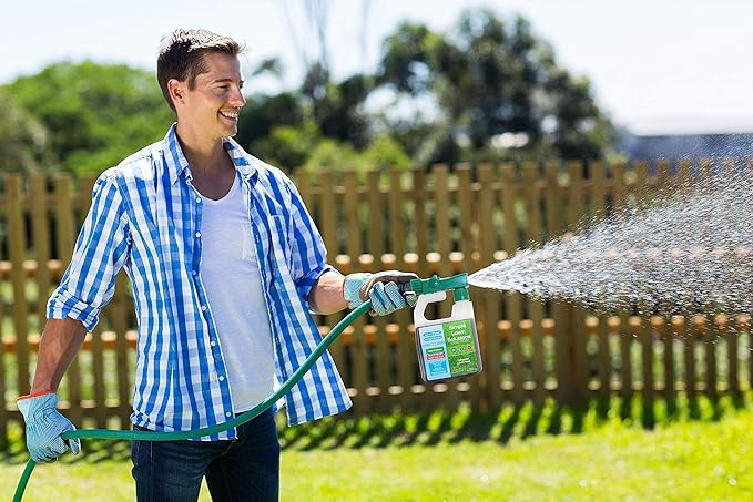 Advanced 16-4-8 Balanced NPK - Lawn Food Quality Liquid Fertilizer - Spring &amp Summer Concentrated Spray - Any Grass Type - Simple Lawn Solutions (32 Ounce)