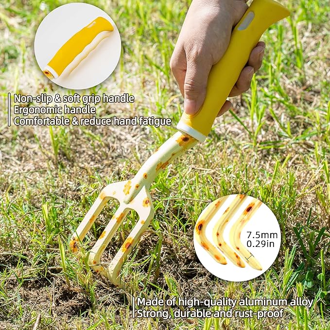 Sunflower Gardening Gifts for Women Garden Tool Set Heavy Duty Gardening Hand Tools with Garden Tool BagYellow
