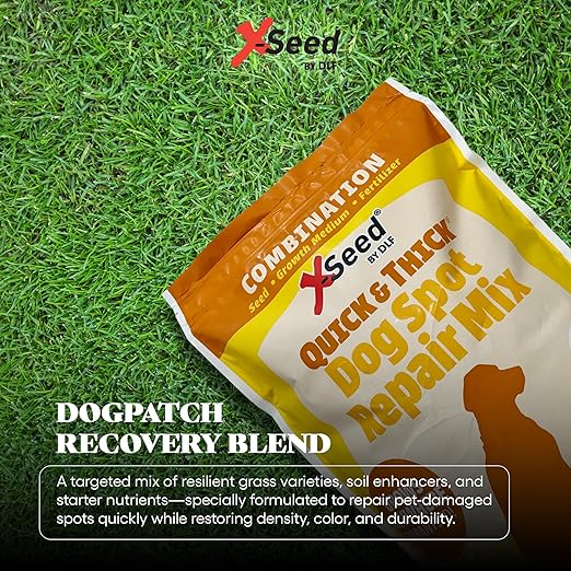 Quick &amp Thick Dog Spot Repair – Grass Patch Repair for Lawn Regrow Yellow Grass Areas Anywhere Quick Pet Proof Grass Seeds for Lawn Fertilizer &amp Natural Growth Medium - Up to 200 Spots 1.75