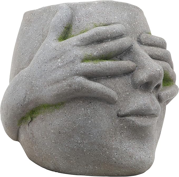 Generic Resin 9 H NO See Planter Gray