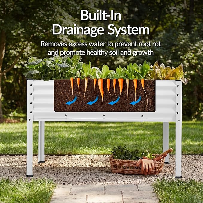 Best Choice Products 48x24x30in Galvanized Raised Garden Bed Metal Elevated Planter Box Vegetable Garden for Backyard Patio Balcony - Silver