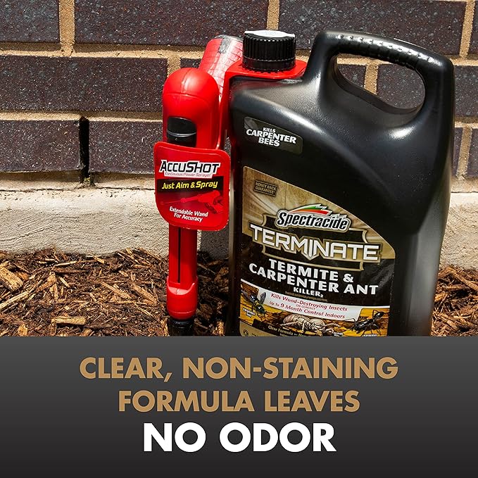 Spectracide Terminate Termite And Carpenter Ant Killer 1.33 Gallons Includes AccuShot Sprayer Light Yellow/Water White