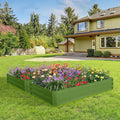 6 x 3 x 1 ft (2 Pack) Metal Garden BedOutdoor Planter Box Metal Patio Kit Planting Bed for Vegetables Flowers HerbGreen