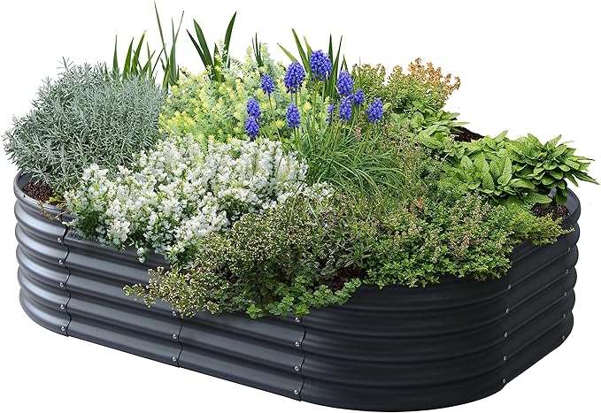 VegTub Modular Metal Raised Bed Kit - Charcoal
