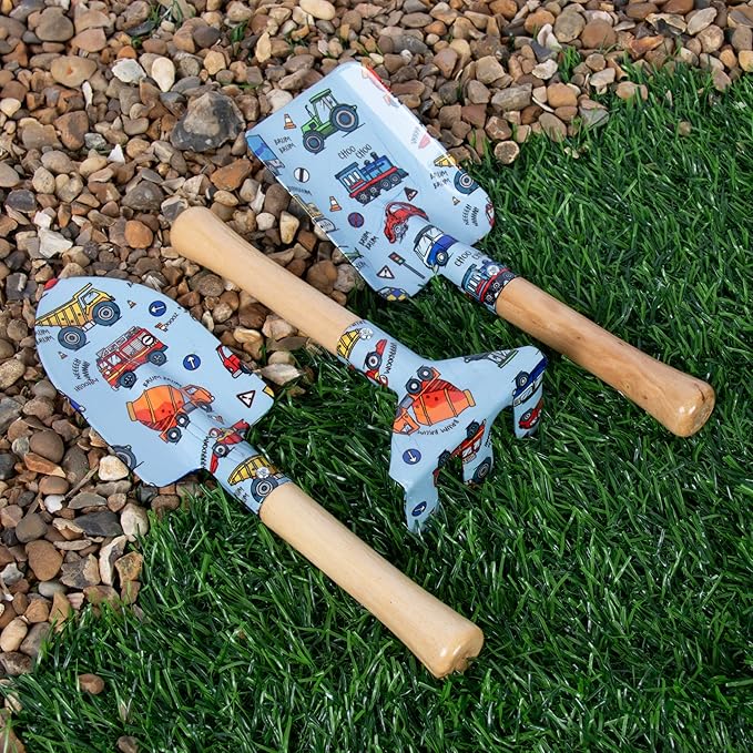 The Leonardo Collection Little Stars Vehicles Garden Tool Set for Gardening | Ideal Tool Kit &amp Gardening Gifts for Women &amp Men | Durable Garden Tools &amp Hand Tools for Daily Garden Work