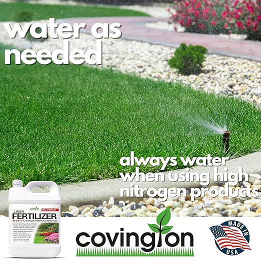 Covington 30-0-0 NPK Liquid Fertilizer (32oz) – High Nitrogen Low Salt Lawn Fertilizer Concentrate – All Purpose Liquid Formula for Lawns Plants Vegetable Gardens for Any Turf &amp foliar Applicat