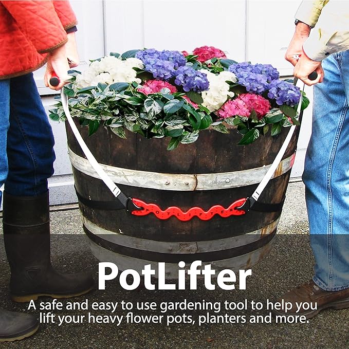PotLifter - Potted Plant Mover and Essential Lifting Tool For Garden Flower Pots Planters Trees Rocks - Lifts Up to 200 Pounds - A Plant Caddy Alternative Easily Move Heavy Items Around Your Yard