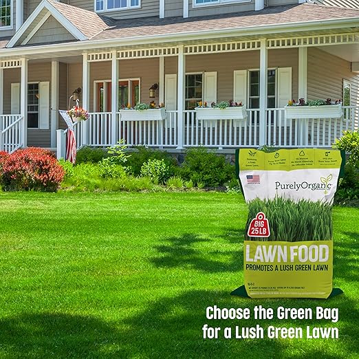Purely Organic Products Lawn Food 10-0-2 25 LB (Covers 6250 Square Feet)