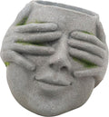 Generic Resin 9 H NO See Planter Gray