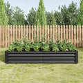 Bellemave Raised Garden Beds Outdoor Galvanized Planter Box Versatile Metal Planter Kit for Plants Vegetables and Flowers-6×3×1ft Black