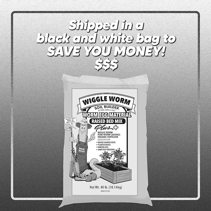 Soil Builder Organic Worm Castings Fertilizer and Coast of Maine Tomato Vegetable Garden Combo Pack 360 Pounds with Wooden Raised Garden Bed Planter