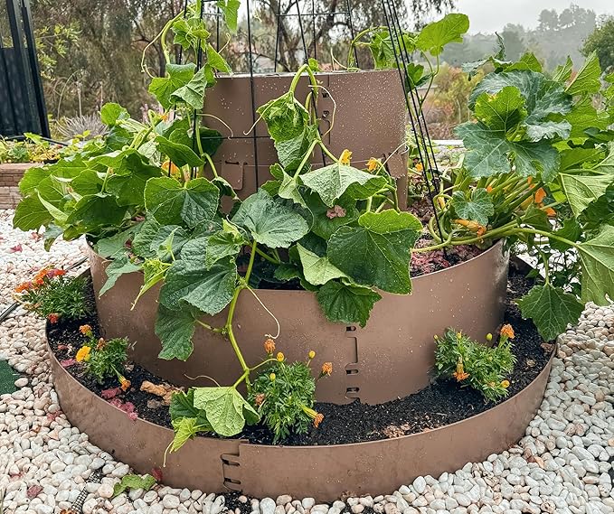 Dirt Locker Harvest Locker™ – Modular Stackable Raised Garden Bed Water-efficient Keyhole Planter &amp Compost‑Ready Harvest System