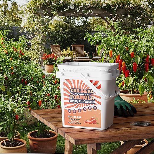 Chilihead Formula - All-in-One Fertilizer for Peppers &amp Chilies with Balanced Nutrition - Water Soluble Plant Food for Bold Harvests &amp Thriving Plants - 5 LB Pail