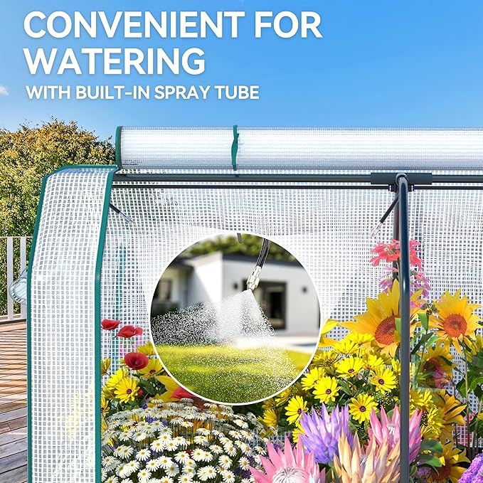 Galvanized Raised Garden Bed with Self-Watering System Elevated Planter Boxes Outdoor with Legs and PE Cover for Vegetables and Flowers Backyard Patio Balcony 48x24x56 in