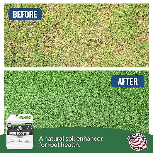 Turf Titan Root Booster Liquid Probiotic for Lawn and Garden (32 oz) with Hose End Sprayer – Improves Nutrient Uptake in Compacted &amp Clay Soil – Supports Stronger Roots – Covers 6000 Sq Ft
