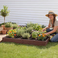 The Lakeside Collection Raised Garden Bed with 8 Adjustable Panels