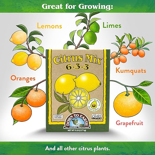 Down To Earth All Natural Fertilizers Citrus Mix 6-3-3 5 lb Box (Pack of 6)