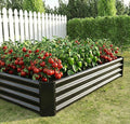 Metal Galvanized Raised Garden Bed Kit 6 x 3 x 1 ft Galvanized Steel Raised Garden Planter Box Outdoor with Open Base for Growing Vegetables/Flowers/Herbs/Fruits/Succulents Rectangle Black