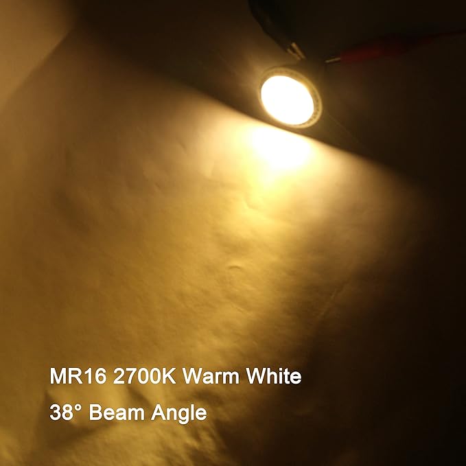 ALIDE MR16 Led Bulbs 5W Replace 20W 35W Halogen Equivalent2700K Soft Warm White12V Low Voltage MR16 GU5.3 Bulb Spotlights for Outdoor Landscape Flood Track LightingNot Dimmable450lm38 Deg6 Pack