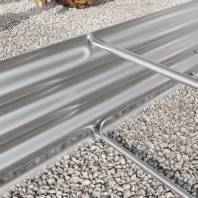 Galvanized Steel Raised Garden Bed 4x2x1ft (48x24x12) - Compact Planter Box Kit for Balcony Vegetables &amp Flowers | Small Space Design | Rust-Proof &amp 10-Min Assembly