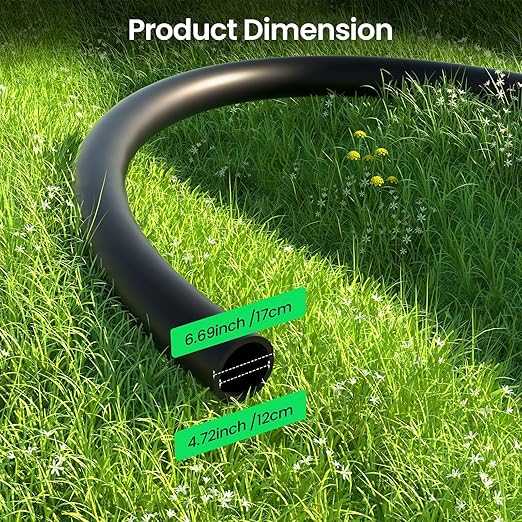 MIXC 1/2 Inch Drip Irrigation Tubing 75FT Main Tubing Hose Flexible PVC Hose for Irrigation Parts Drip Emitters Drip Irrigation Systems Black