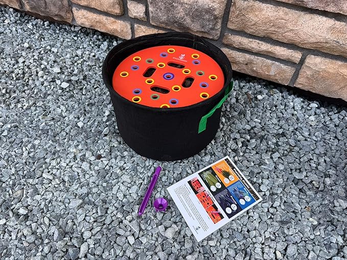 Round Seed Planting Template – Patented Color-Coded Garden Spacing Tool Kit with Seed &amp Seedling Spacer Dibber with Seed Spoon &amp Laminated Vegetable Growing Guide