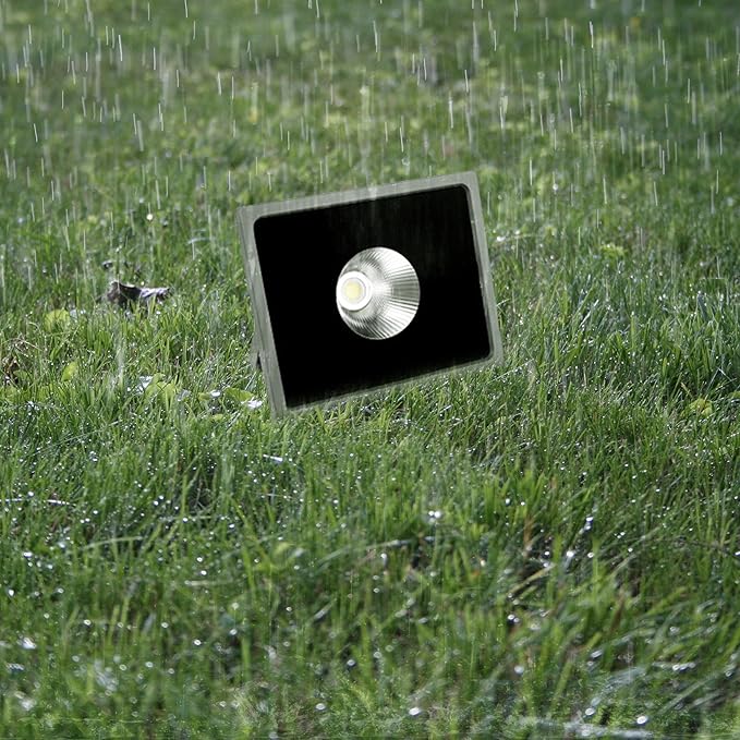 Kiven IP65 Waterproof LED Landscape Up Down Ligh LED Decorative Spotlight Lamp with Plug-in Cord and Timer for Indoor Outdoor Yard Step Statue LED Lawn Light (50W Warm White)