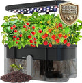 Clay Pebble Hydroponics Growing System Kit – Indoor Herb Garden with Smart LED Grow Light Adjustable Height and Complete Grow Kit – Nutrients Included for Cutting-Edge Indoor Gardening.