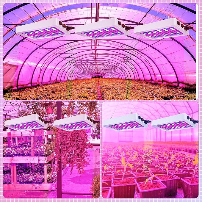 2 Pack 1000W LED Grow Light Full Spectrum Grow Lamps Dual Switch Greenhouse 96 LEDs Light with Veg and Bloom Buttons for Indoor Hydroponic Plant Flower Vegetable Seeding Growing and Flowering