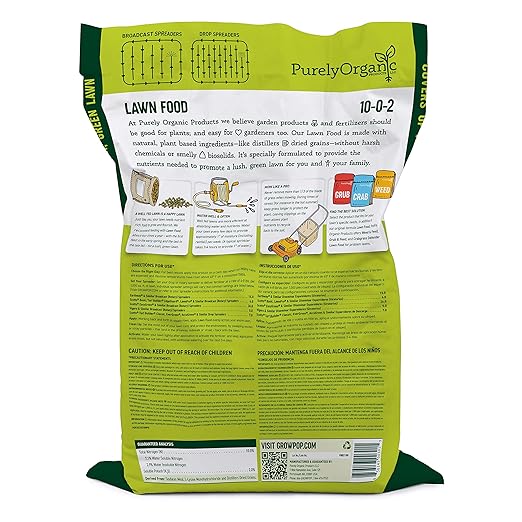 Purely Organic Products Lawn Food 10-0-2 25 LB (Covers 6250 Square Feet)