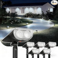 Linkind Solar Lights Outdoor StarRayS Bright Solar Spot Lights Outdoor IP67 Waterproof Spotlights for Garden Yard Landscape Walkway Patio Tree (Daylight 6 Pack)