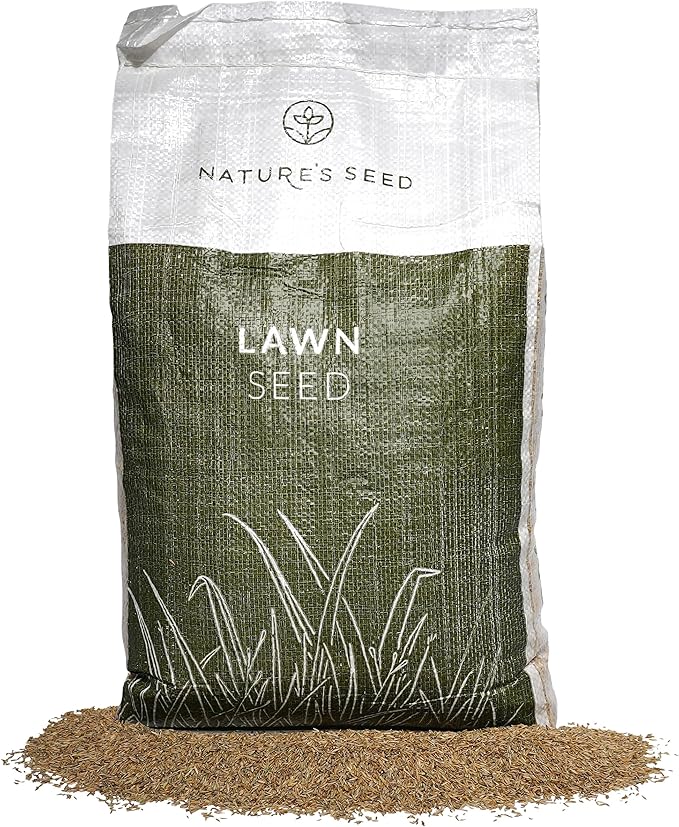 Nature’s Seed Triple-Play Turf Type Tall Fescue Grass Seed Blend High-Traffic Heat and Drought Tolerant for Garden Lawn Yard 5 Lbs