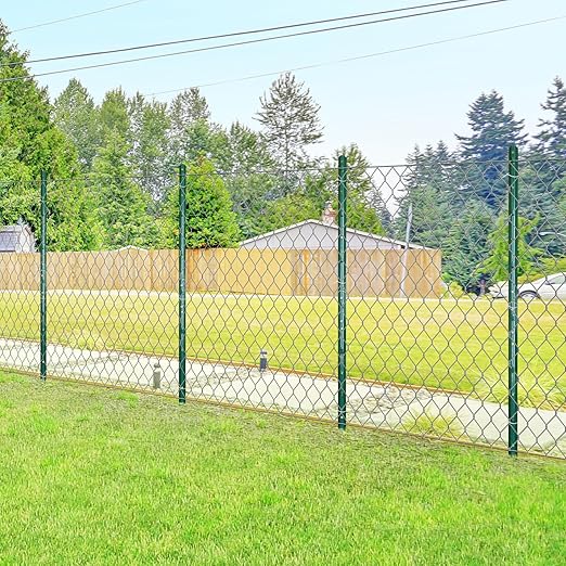 ARIFARO Metal Fence Posts 7 Feet assemblablePack of 10Sturdy Duty No Digging Garden U Post for Wire Fencing Steel Poles for Yard Outdoor