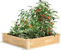 Greenes Fence Premium Cedar Raised Garden Bed 4' x 4' x 10.5 (3/4 Thick) - Made in USA with North American Cedar