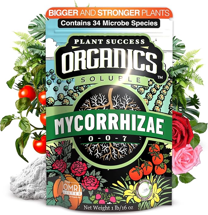 Mycorrhizal Fungi OMRI Organic Root Enhancer for Plant Success Super Potent 20 Strain ECTO and ENDO Blend for Trees Vegetables and Houseplants Beneficial Bacteria Included Treats 3000 Plants