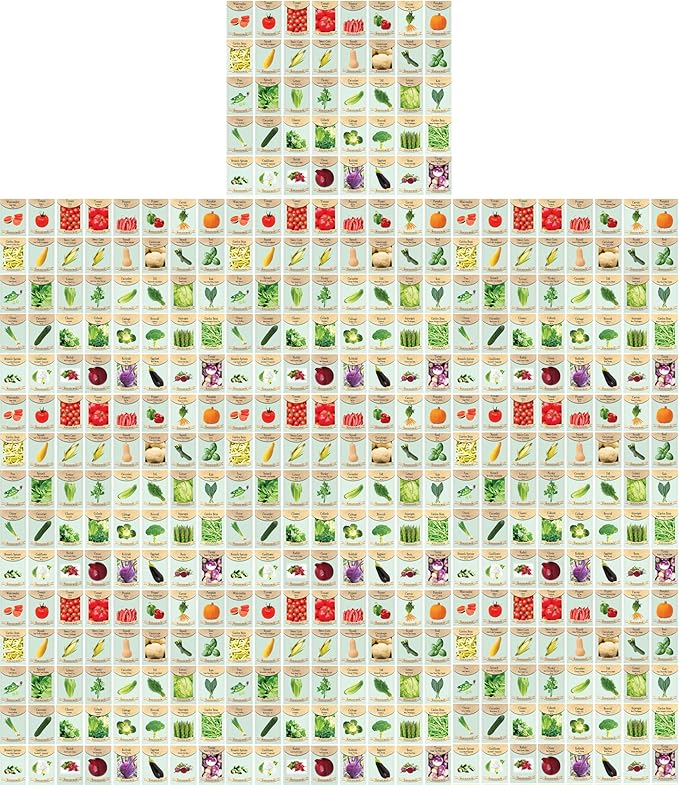 500 Packs Assorted Heirloom Vegetable Seeds 30+ Varieties All Seeds are Heirloom 100% Non-GMO (500 Vegetable Seed Packets)