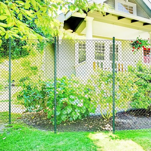 ARIFARO Metal Fence Posts 7 Feet assemblablePack of 10Sturdy Duty No Digging Garden U Post for Wire Fencing Steel Poles for Yard Outdoor