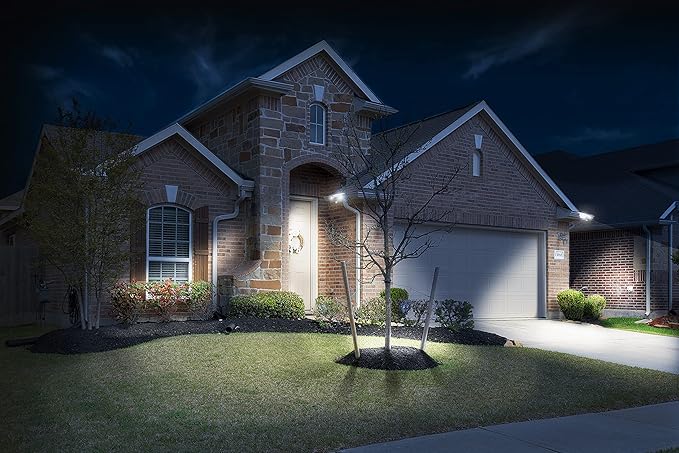 STKR Concepts EZ Home Security Solar Gutter Spot LightWhite
