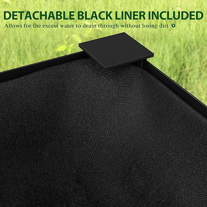 Galvanized Raised Garden Bed with Legs 48 W x 24 D x 32 H Large Metal Elevated Raised Planter Box with Drainage Gaps for Backyard Patio Balcony 507lbs Capacity Rustic