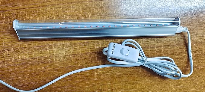 TREE.NB Plant Growing Lamps - 80W 80 LED Lamps with Full Spectrum/Red Blue Spectrum 3/9/12H Timer 10 Dimmable Level Adjustable Gooseneck 3 Switch Modes
