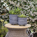 S2 Tribal Look Footed Planter 68 Black