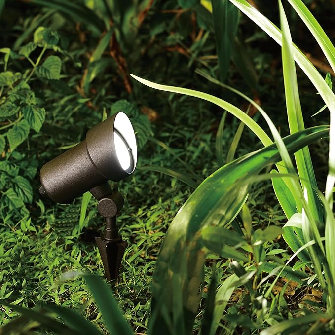Low-Voltage Black Outdoor Landscape Path Flood Light Led Clear Glass 3.25-in W X 7.25-in H 6.5-in D Adjustable Lamp Bulbs Included Led Lights
