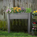 Elevated Wooden Horticulture Planter Box with Legs Standing Growing Bed for GardeningBackyardPatioBalcony.Fresh Herbs Vegetables Flowers and Succulents can be Grown.