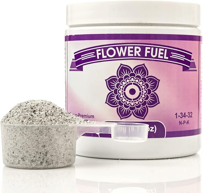 Bloom Booster and Yield Enhancer for Plants - Big Heavy Healthy Harvests for Use in Soil and Hydroponics - Concentrated Phosphorus and Potassium - Flower Fuel 1-34-32 250g
