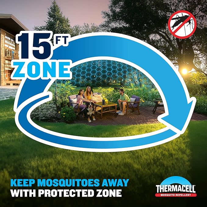 Thermacell Mosquito Repellent Refills Provide 120 Hours of Protection Contain 30 Repellent Mats 10 Fuel Cartridges Compatible with Any Fuel-Powered Mosquito Repeller Product